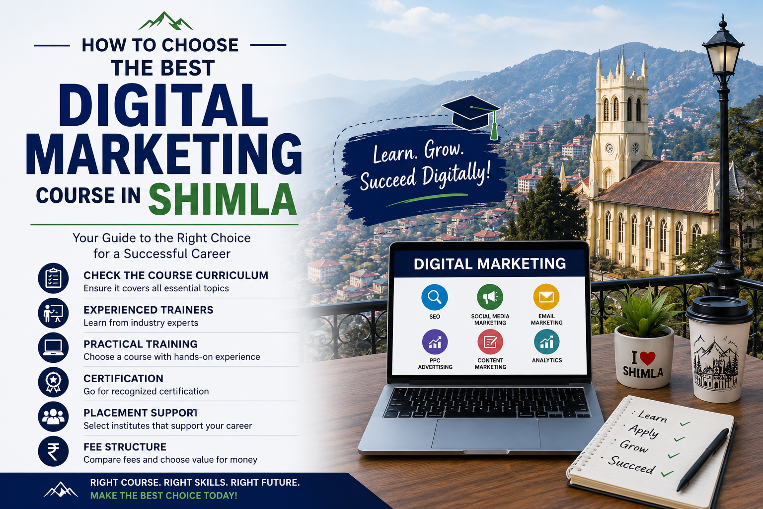 How to Choose best digital marketing course in shimla.